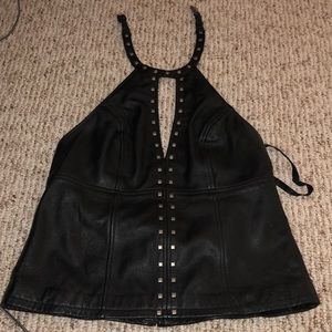 Harley Davidson studded halter top